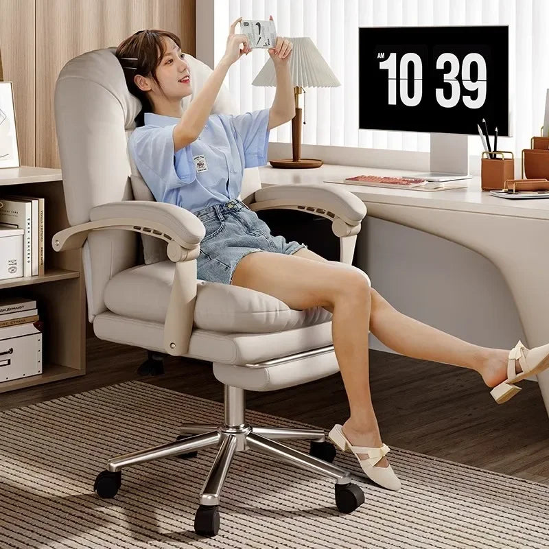 A Contemporary Comfort Synthetic Leather Boss Chair Reclining Office Chair With Sofa Design Business and Home Use - Kimlud