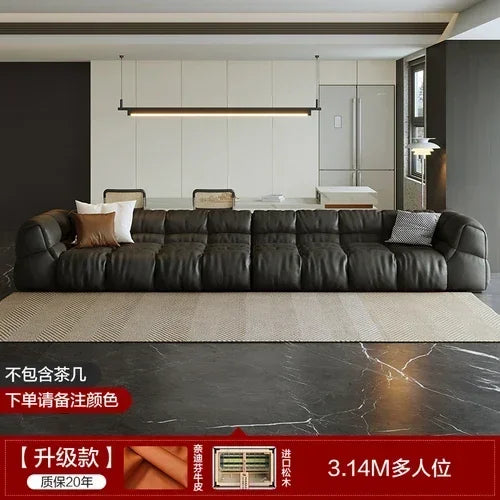 Puff Leather Sofa Bedrooms Comfortable Reclining Luxury Designer Lazy Sofa Modern Minimalist Sofy Do Salonu Home...