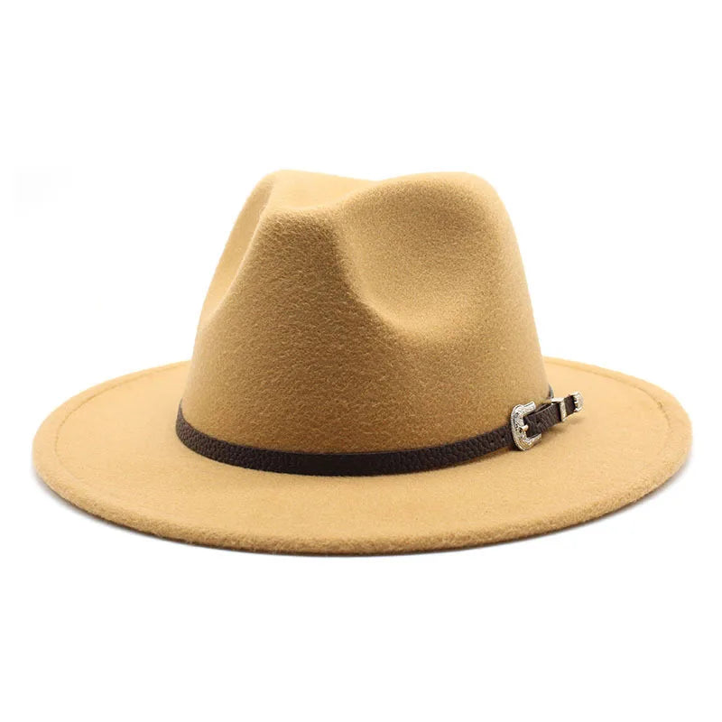 New British Style Felt Jazz Fedora Hat Panama Trilby Hats For Women Men Gentleman Wedding Party Hat