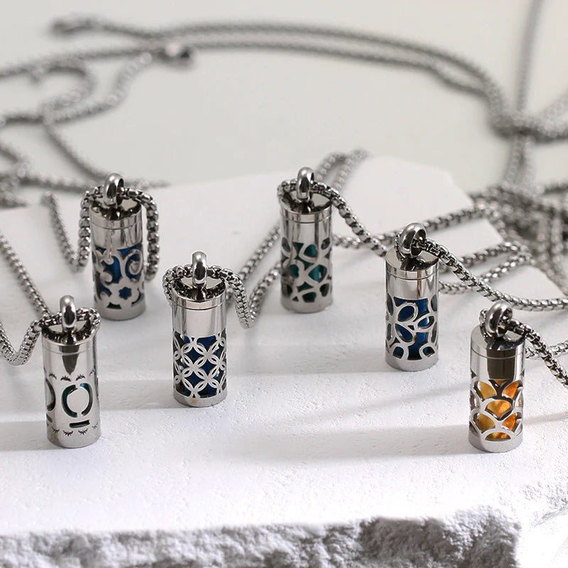 Incense diffuser Necklace Aromatherapy Pendant necklace Lotus Fragrance Pendant Essential Oil Essential Oil Diffuser...