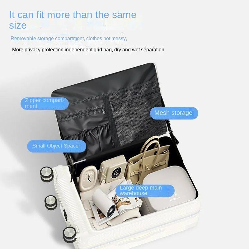 Large-capacity 30 inch 2026 New Side-opening Luggage Wide-handle Travel Suitcase 20 inch Carry-on Combination Lock Case...