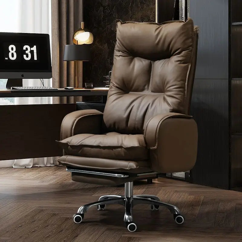 Ergonomic Executive Office Chair High Back Boss Chair Comfortable Swivel Computer Study Desk Reclining Sofa Chair |...