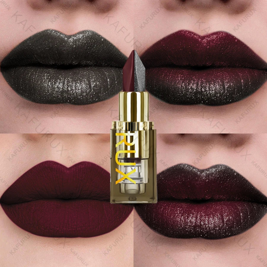 11 Color Two-tone Lipstick Purple Black Glitter Matte1pc Lipsticks Makeup Easy to use Lip Tint Makeup Gifts Red Black Cosmetics