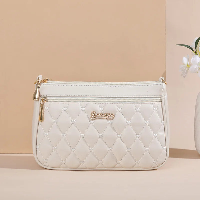 Embroidery Messenger Bags Women Leather Handbags Bags for Women Sac a Main Ladies hair ball Hand Bag - Kimlud