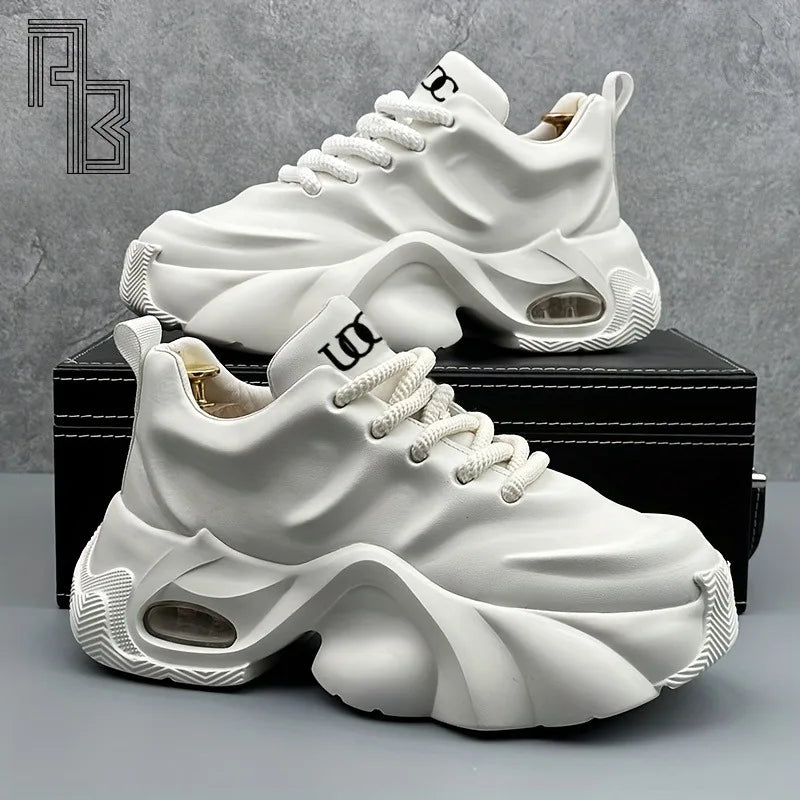 Fashionable Men's Shoes, 2025 Autumn Sports and Leisure Dad Shoes, Versatile Thick Soled High Rise Minimalist Board...