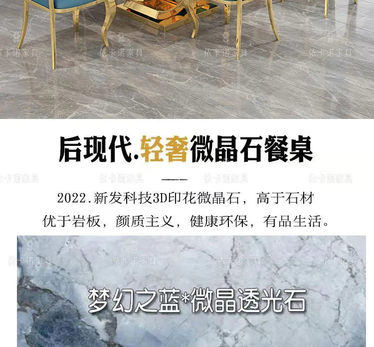 Kitchen Marble Dining Table Restaurant Side Chairs Living Room Study Dining Table Writing Office Muebles Commercial Furniture - Kimlud