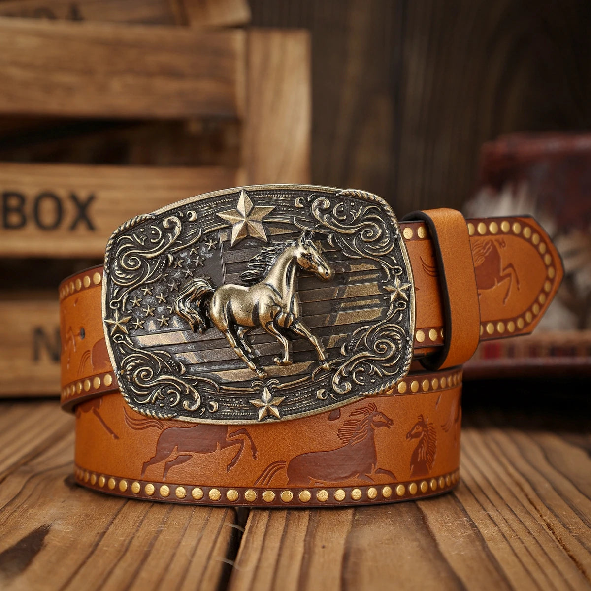 A Western-style PU belt with buckles suitable for both men and women, casual and retro, is perfect for daily outings |...