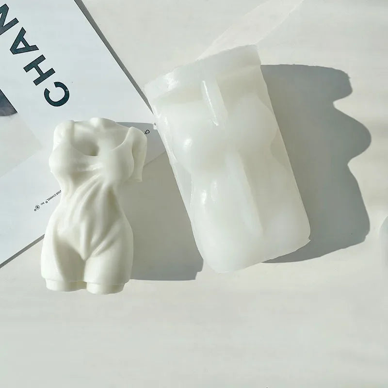 Adonis Sculpture Torso Mold Human Candle Mold DIY Body Abdominal Muscle Man's Statue Plaster Sculpture Male Silicone Mold