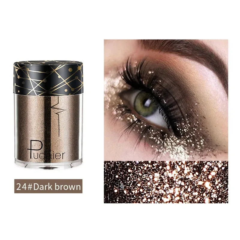 36 Colors Monochrome Eyeshadow Glitter Sequins High Gloss Face Body Glitter Pearlescent Easy-to-color Eye Shadow...