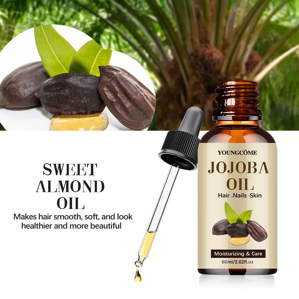 Organic Jojoba Oil, Pure Moisturizing Oil For Face, Hair, Skin Nails | Natural Cold Pressed Hexane Free Carrier Oil Hair...