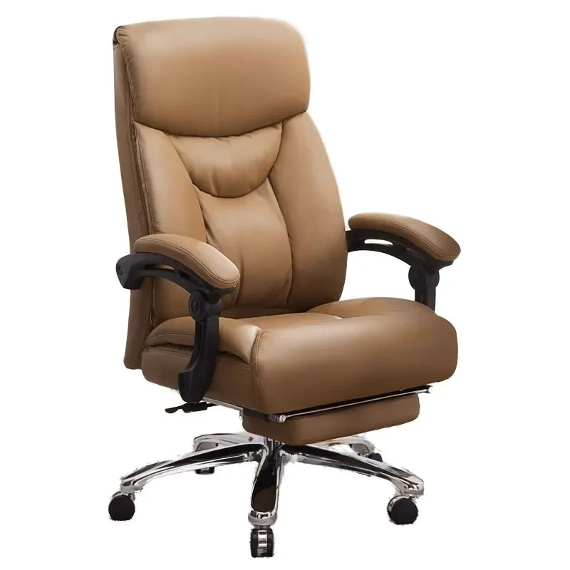 A Factory Direct Comfortable Synthetic Leather Boss Chair Business Swivel Office Chair Home Computer Chair for Work Home Use - Kimlud