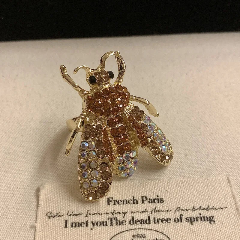 Colorful Enamel Oil Drip Doll Cute Russian Nesting Doll Green Frog Sweet Cool Stacking Ring for Women Girl Creative Jewelry