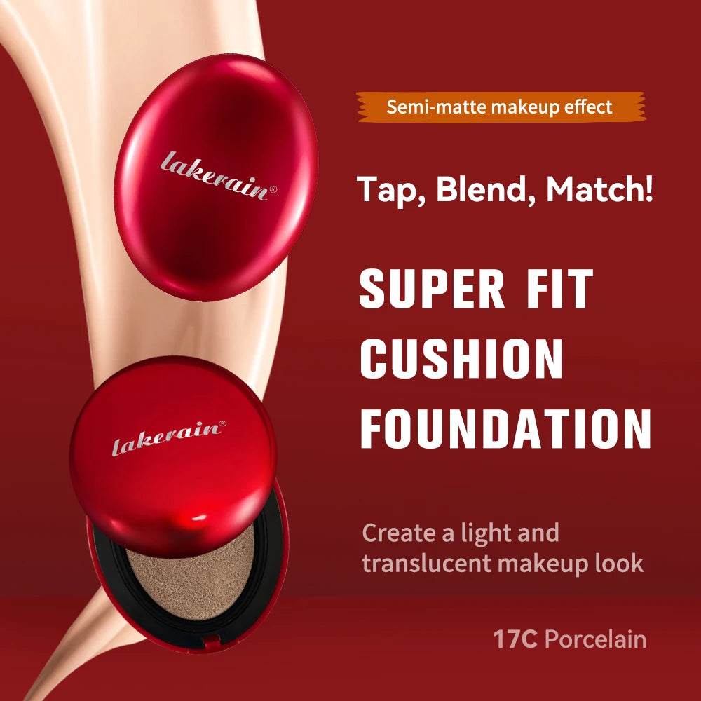 Sunscreen Cushion Foundation Fit Cushion Foundation Full Coverage Waterproof Long-lasting Concealer Long-lasting Makeup...