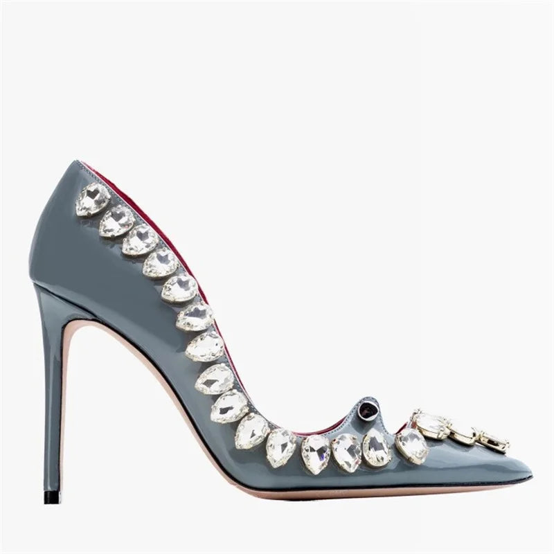 2026 Runway Women Pumps Crystal Metal Decoration High Heels Sandals For Women Luxury Designer Nightclubs Banquets Female Shoes - Kimlud