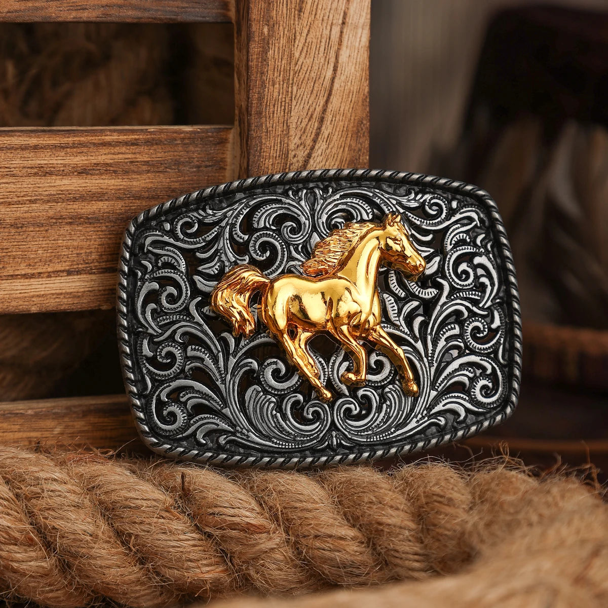 A Western Cowboy-Style Belt Buckle with a Metal Buckle and a Horse Relief Belt Buckle Is a Complete Success | Kimlud Mid...