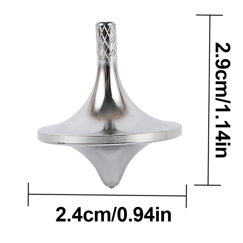 Novelty Spinning Tops Metal Alloy Gyro Silver Steel Spin Forever Mini Desk Table Fun Spinner Toy Game Gifts For Children Adult