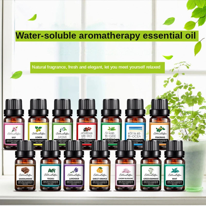 10ml Lavender Green Tea Plant Essential Oil Natural Aromatherapy Fragrance Humidifier Water Soluble Massage Essential Oil - Kimlud