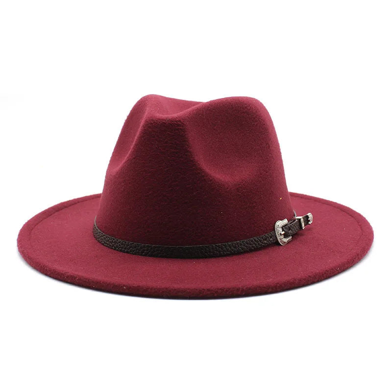 New British Style Felt Jazz Fedora Hat Panama Trilby Hats For Women Men Gentleman Wedding Party Hat