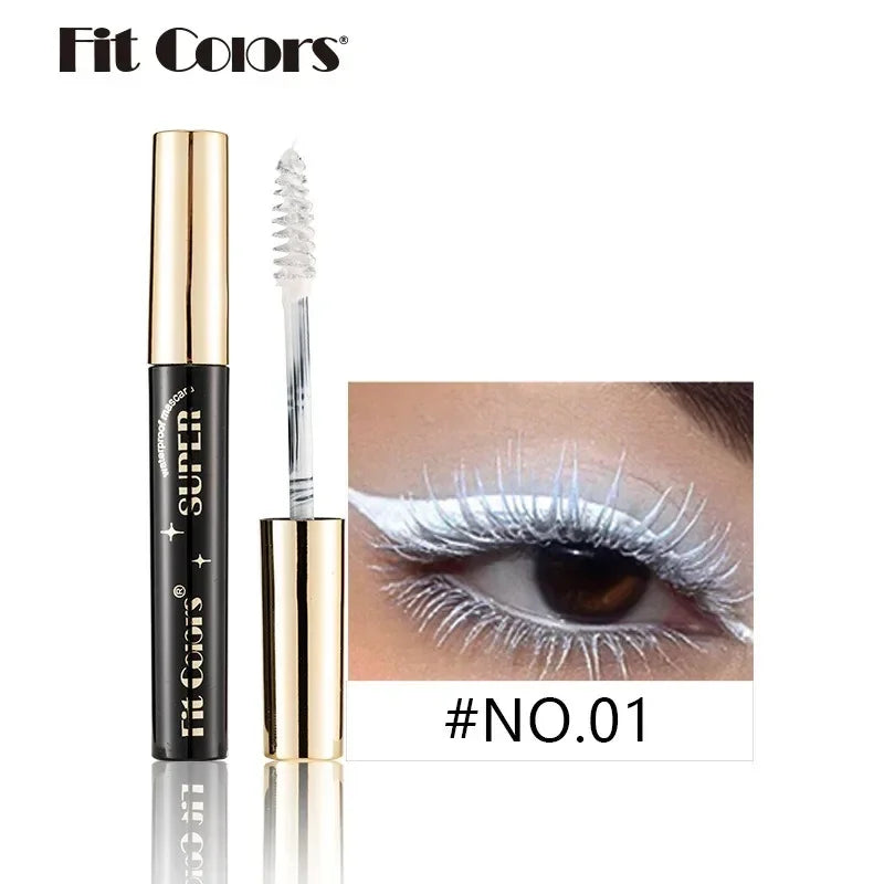 Colored Mascara Makeup 4D Silky Natural Long Eyelashes Mascara Waterproof Long-lasting Extension Thick Lasting Curling Mascara