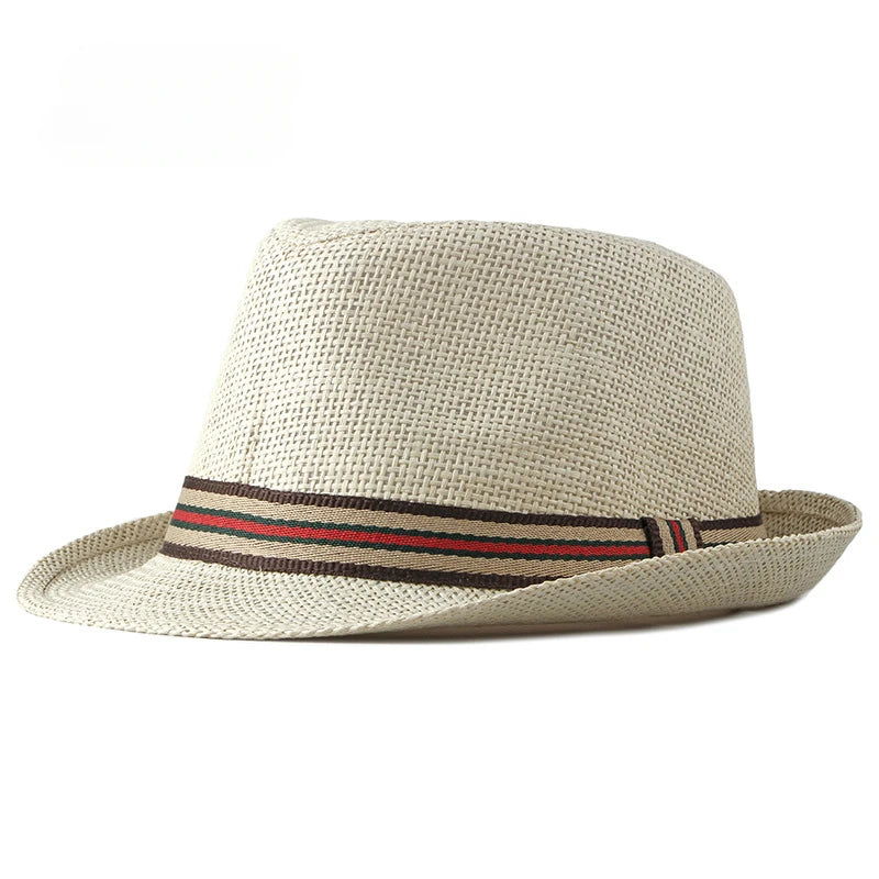 Women Beach Hats in Spring Summer British European and American Jazz Hats Men Fedoras Straw Hats Outdoor Travel Bucket...