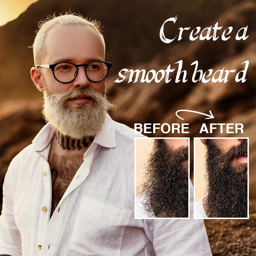 GOIPLE Beard Growth Care Kit Moustache Shampoo Conditioning Oil Deep Clean Wash Moisturizing Whiskers Balm Smoothing...