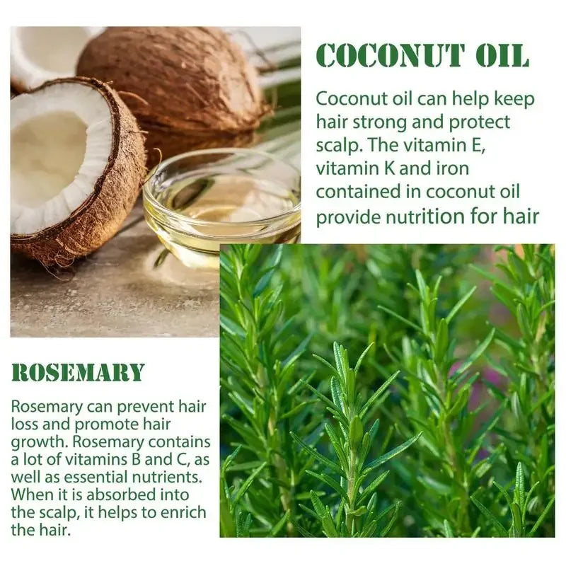 Rosemary Hair Care Oil 2.02 Oz Skin Care Essence Refreshing Essential Oils for Nourish the Scalp Dry Skin Enhanced Hair...