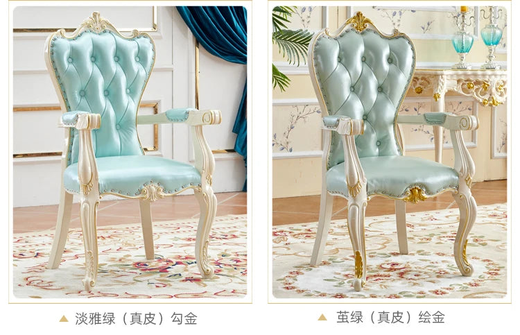 European Solid Wood Dining Chair Princess Lazy Throne Luxury Lounge Chair Fashion Butterfly Ergonomic Muebles Entrance Furniture - Kimlud