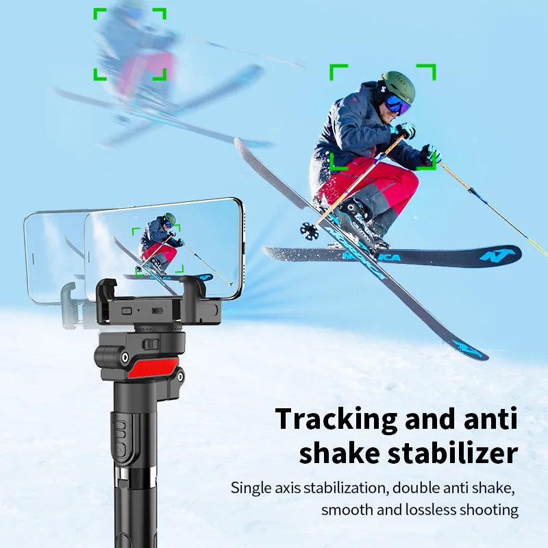 MEUYAG intelligence face tracking Stabilizer 360 Auto Rotation Follow Gimbal with Remote Selfie stick tripod for iPhone Android