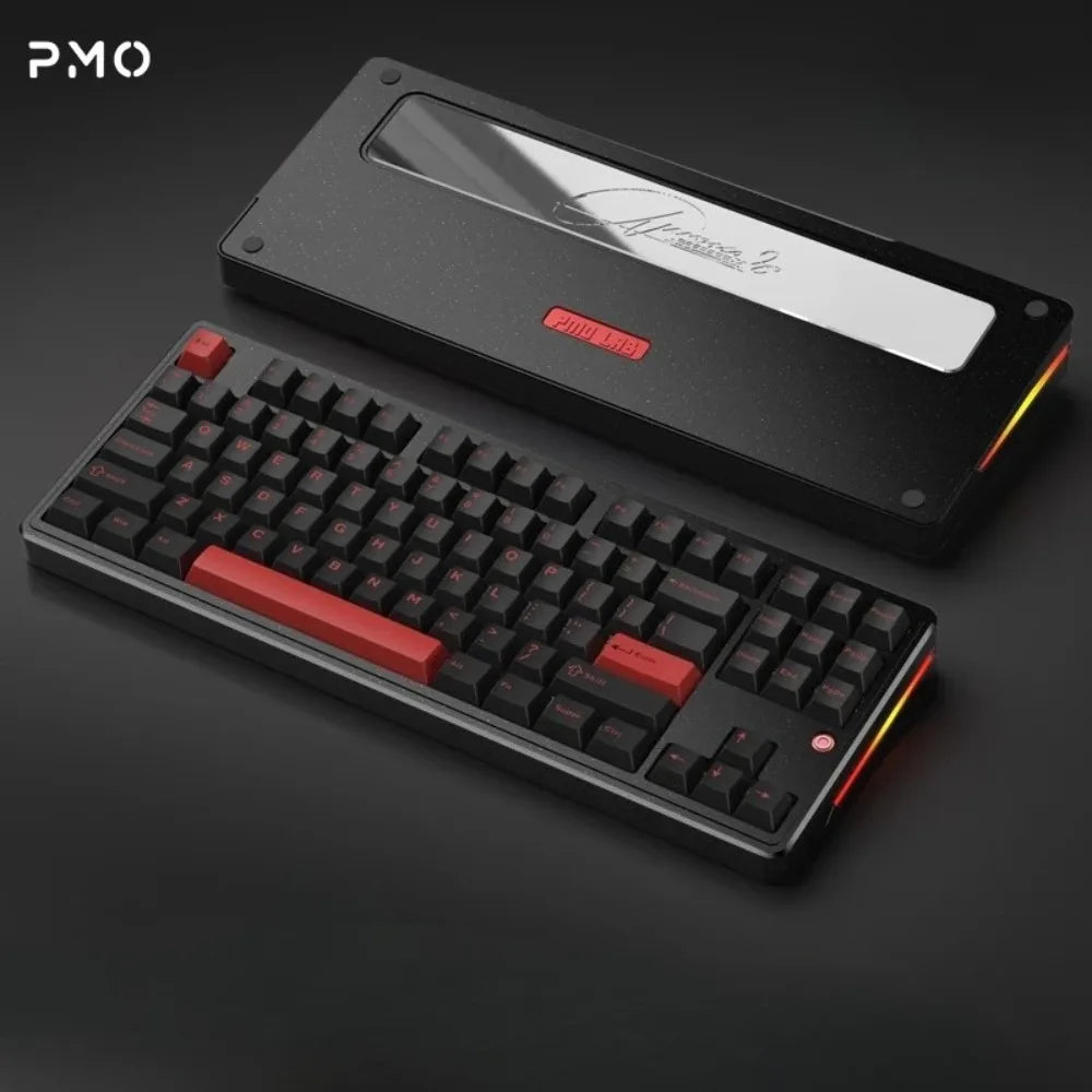 PMO Aurora80 Mechanical Keyboard Wireless Tri-mode Gasket/TOP Hot-Swap RGB Custom Aluminum Office Gaming Keyboard PC...