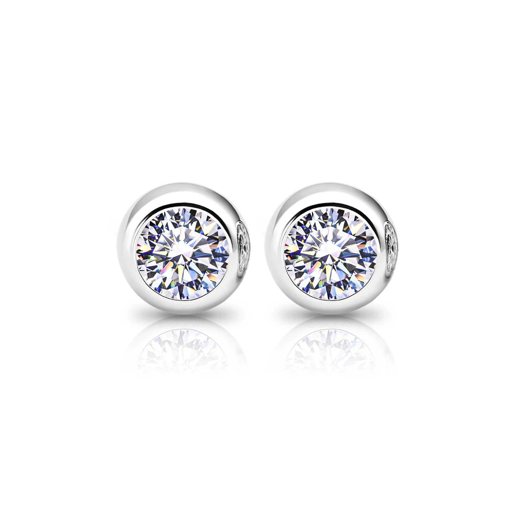 GIGAJEWE Bubble Earrings Moissanite White D Color VVS1 S925 Silver 18K Gold Plated Diamond Test Passed Jewelry Woman Wife Gift