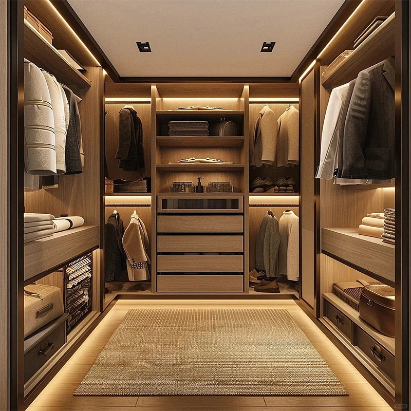 High End Customized Walk-in Wooden Clothes Wardrobe Popular Closet Cabinet for Bedroom Furniture Hot Sale for Clothing Storage - Kimlud