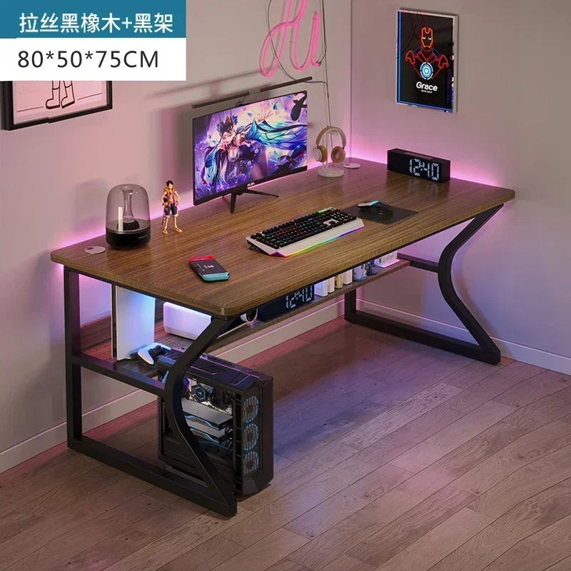 Simple Desktop Computer Desks Home Bedroom Workbench Gaming Tables Office Furniture Student Study Writing Desk and Chair Set E C
