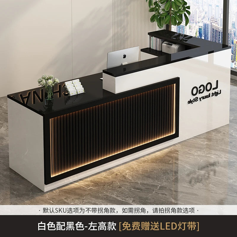 Simple Salon Luxury Reception Desk Decorations Custom Reception Desk Beauty Mostrador Recepción Commercial Office...
