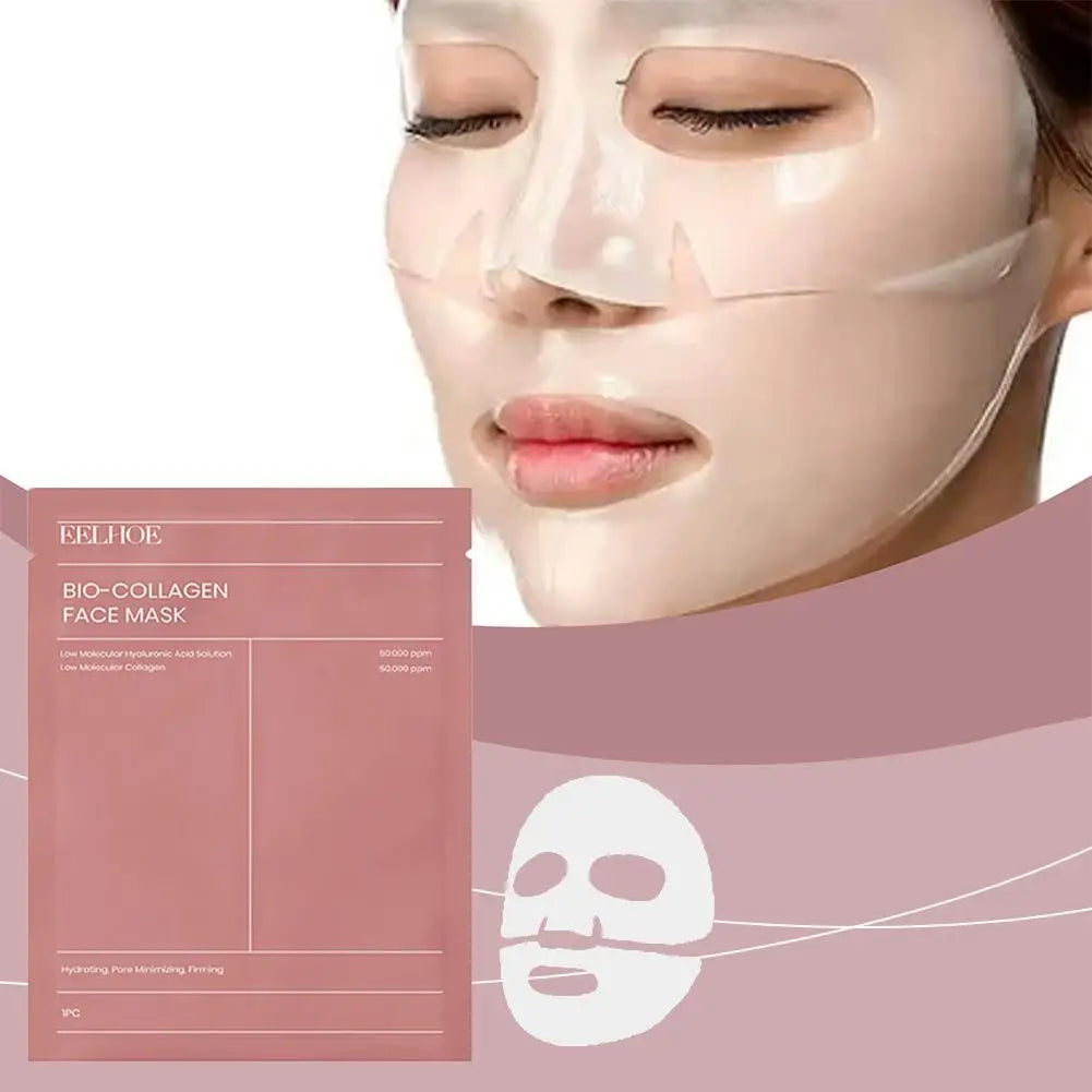 1/5/10PCs Bio Collagen Face Mask Shrink Pores Deep Hydrating Overnight Mask Moisturizing Refreshing Brightening Face...