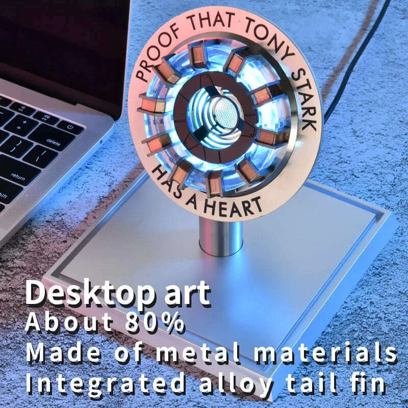 Alloy Reactor Chest Light 1/1 Ark Electromagnetic Core USD The First Avengers Iron Man Mk1 Iron Man Peripheral Model Gift