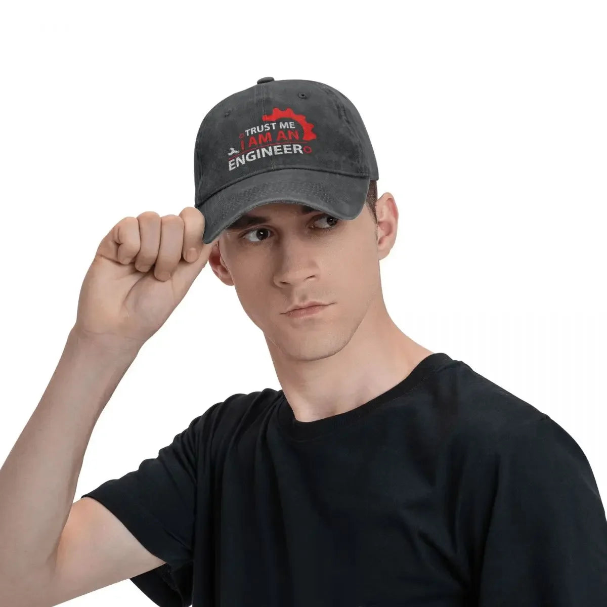 Trust Me I Am Engineer Baseball Cap Red Logo High Quality Washed Trucker Hat Unisex Men Classic Design Snapback Cap |...