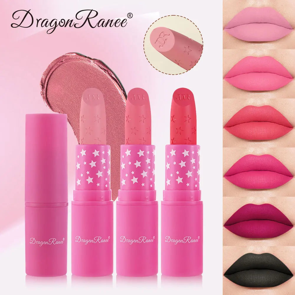 Nude Pink Lipstick Stick Waterproof Sexy Rose Red Velvet Matte Lipstick Lasting Non-stick Cup Lip Gloss Lips Makeup...