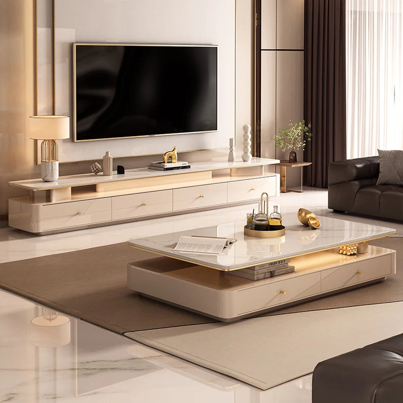 Italian Designer Aesthetic Coffee Table Modern Drawer Unique Luxury Coffee Table Living Room Stolik Kawowy Salon...