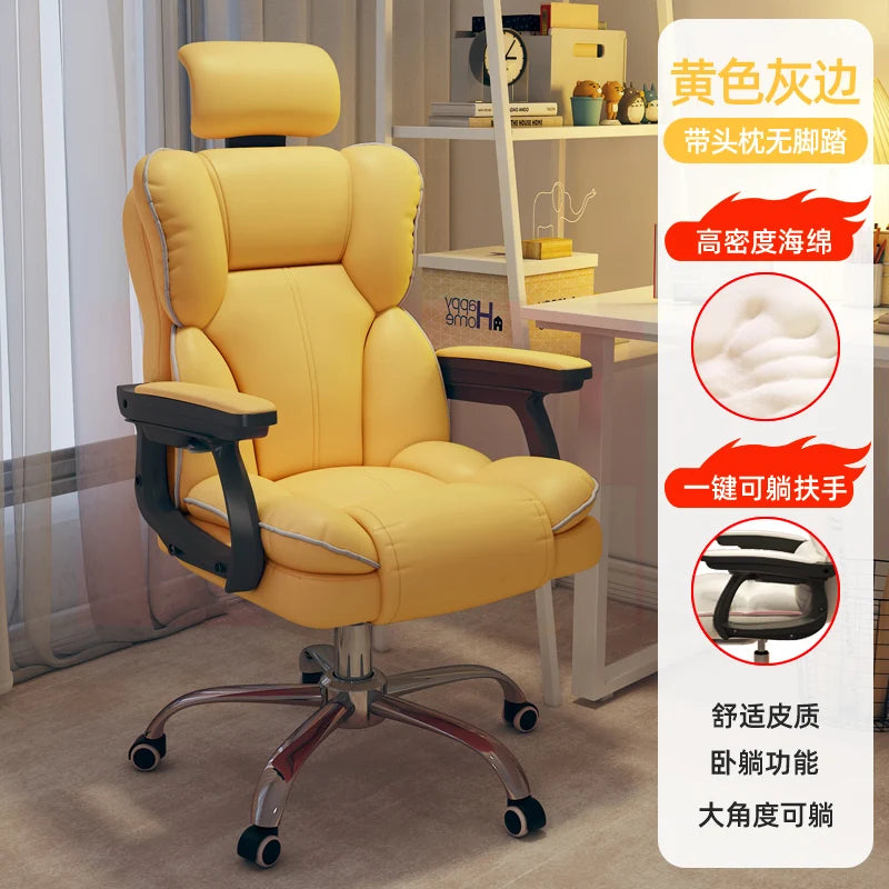 Rolling Wheels Office Chair Cheap Lightweight Footrest Reading Backrest Luxury Office Chair Ergonomic Taburete Salon...
