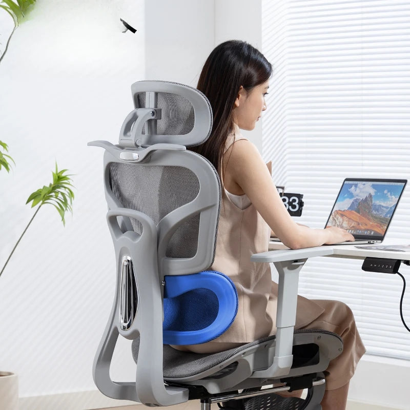 Ergonomic Office Chair High Back Mesh Swivel Adjustable Lumbar Support Headrest Recliner Computer Desk Chair Comfort Home Dorm