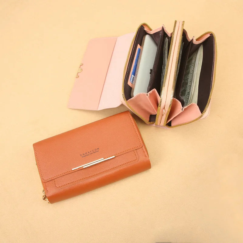2024 New Women's Wallet Korean Multifunctional Shoulder Bag Mid-length Clutch Coin Purse