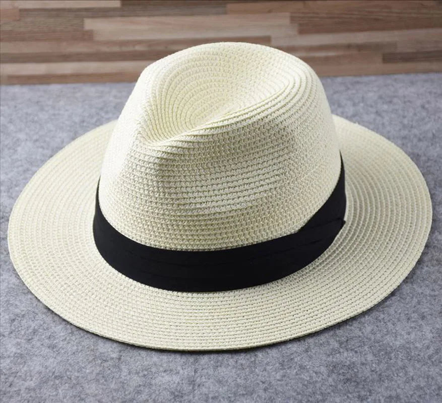Over Size Straw Paper Sun Hat for Men Big Head  Panama Hats Male Outdoor Fishing Beach Foldable Jazz Top Hat Sunscreen Hats