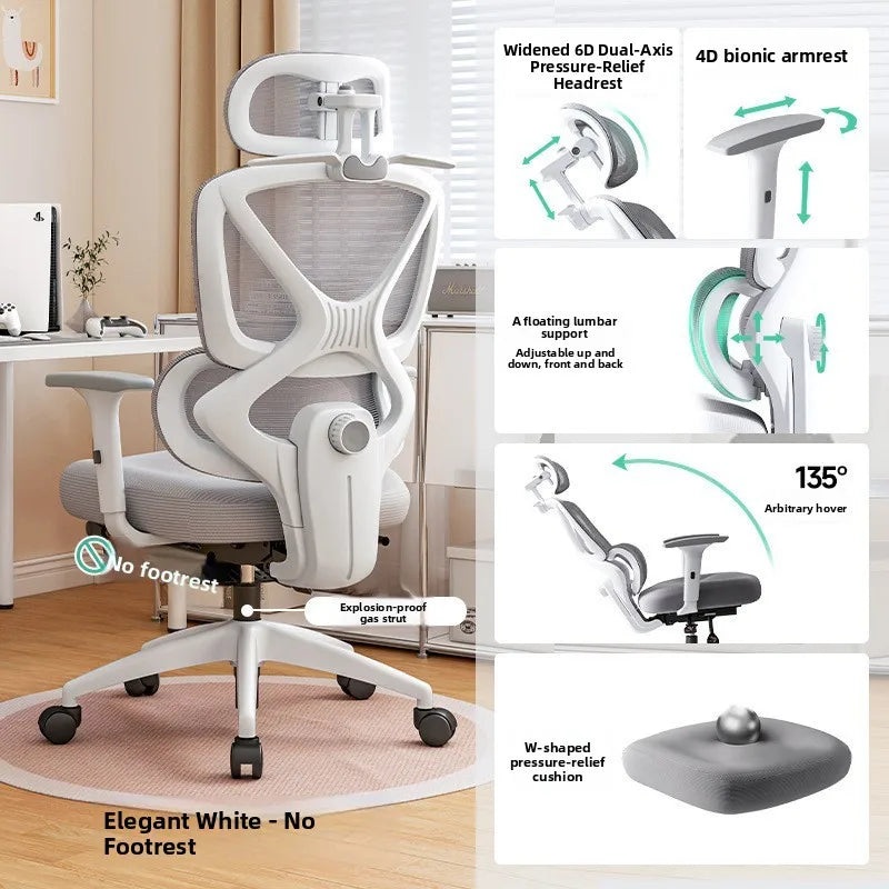 Ergonomic Office Chair with Adjustable Lumbar Support Breathable Reclining Desk Chair for Home Long Sitting Sturdy &...
