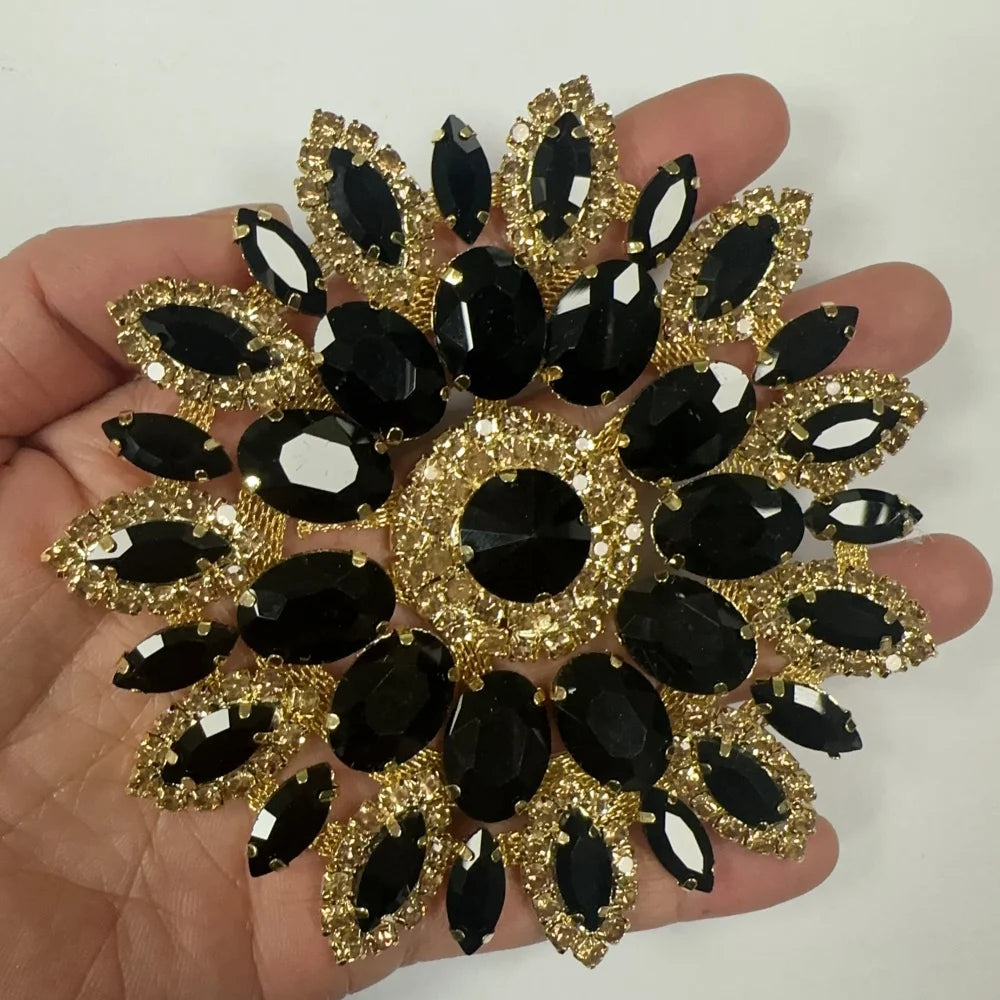 1PCS rhinestone round crystal jewelry wedding appliques for dresses | Kimlud Budget Friendly Dress
