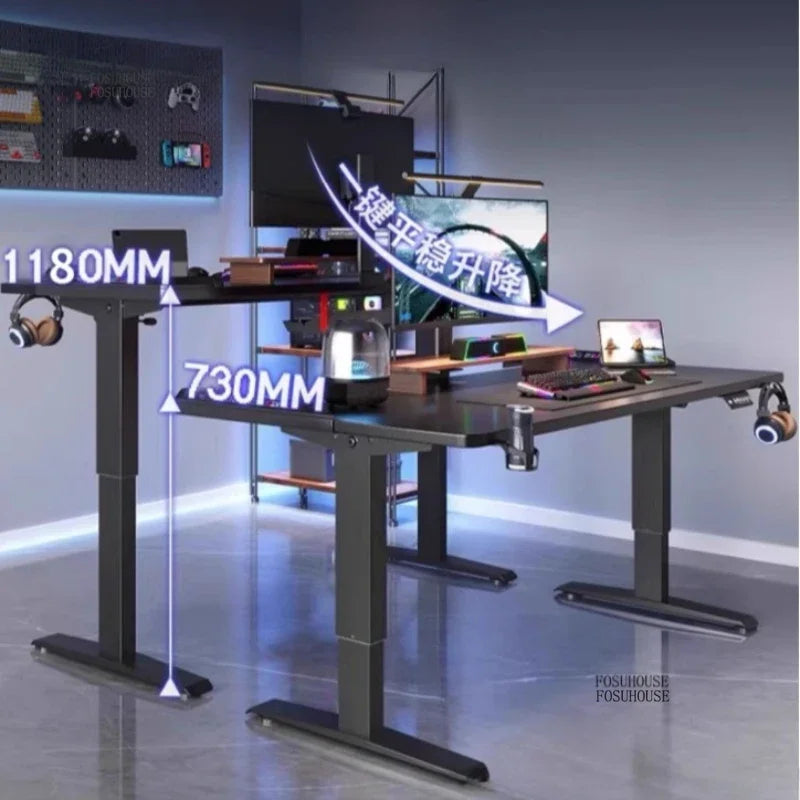 Height-adjustable Electric Computer Desk Office Furniture Bedroom Desktop Gaming E-sports Table Modern Home Office Study Desks Z - Kimlud