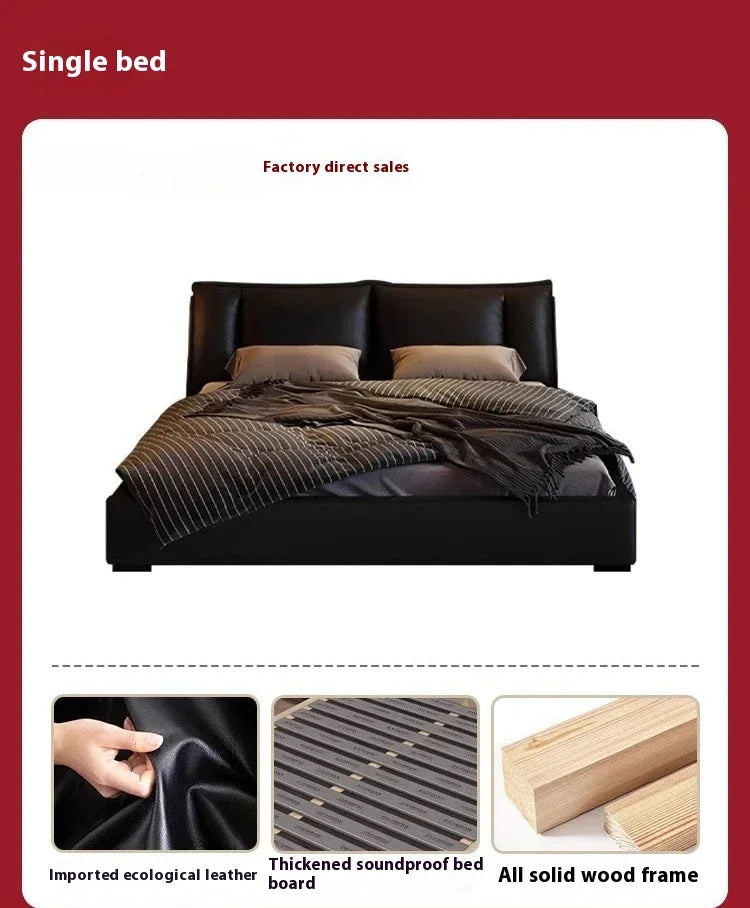 180X200cm Double Luxury King Size Bed with Office Headboards Racks and Frame Bedroom Sets Full Set Furniture Bed with...