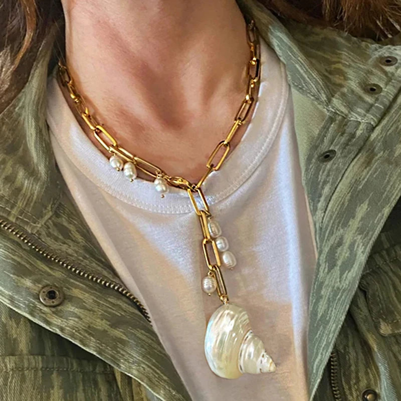 freshwater pearl chunky Stone Beads Turquoise queen Coin Pendant Choker Necklace For Women Girls Party Wedding Handmade Jewelry