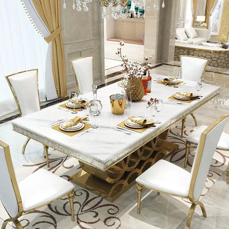 Home Furniture Luxury Modern Dining Room Sets Dining Table and Chairs Dining Table Sets Comedores Mesa De Comedor - Kimlud
