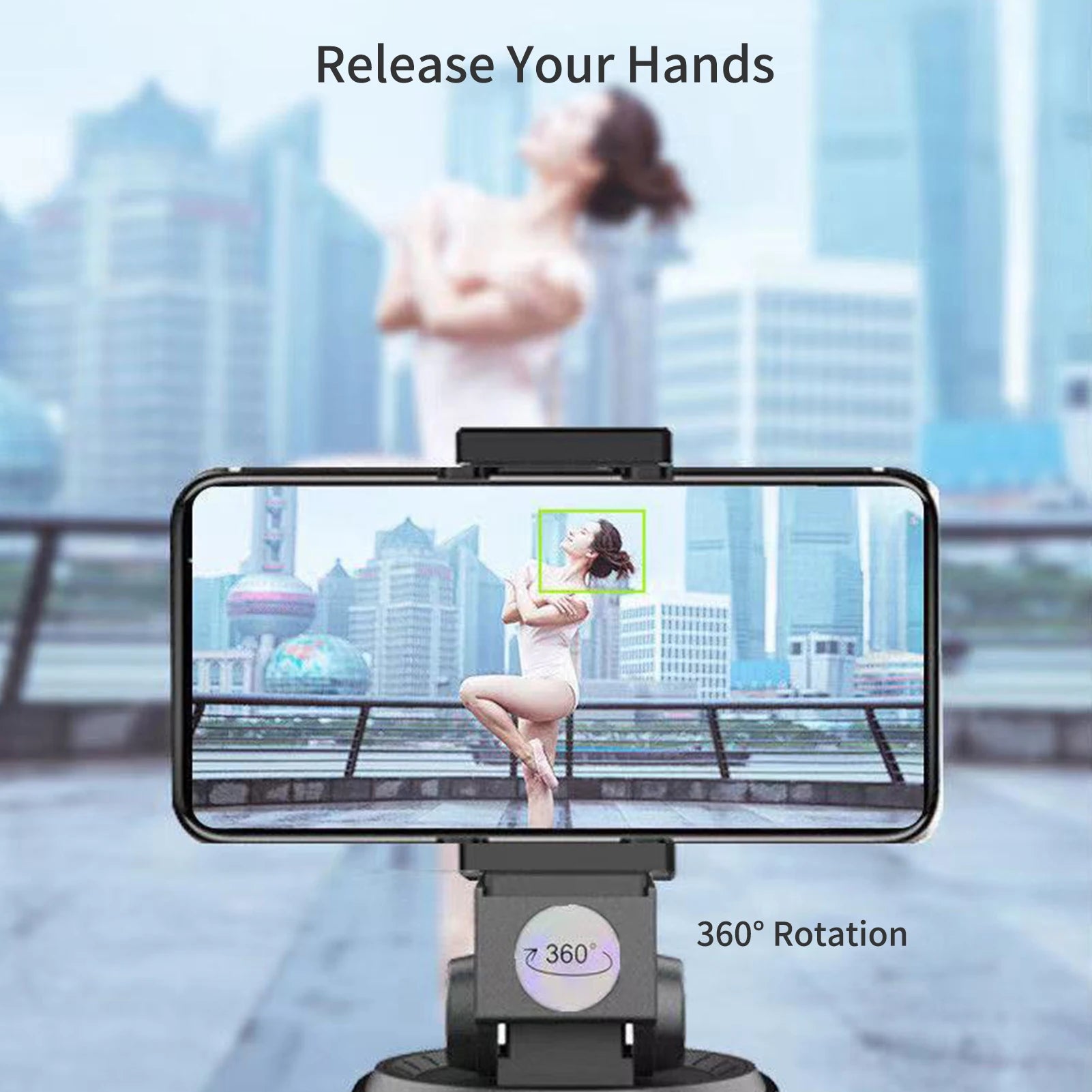 360° Object Tracking Holder Selfie Stick 360° Rotation Auto Face Object Tracking Release Your Hands Wireless BT Connection
