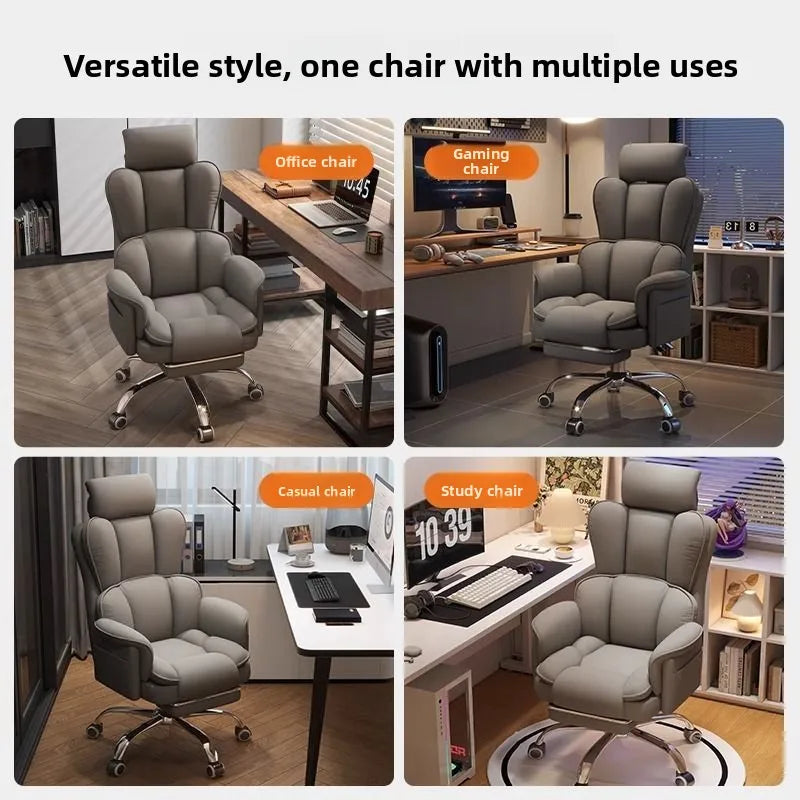 Computer Chair Home Bedroom, Office Chair Liftable, Desk, Chair, Comfortable Sedentary, E-sports, Leisure, Backrest...
